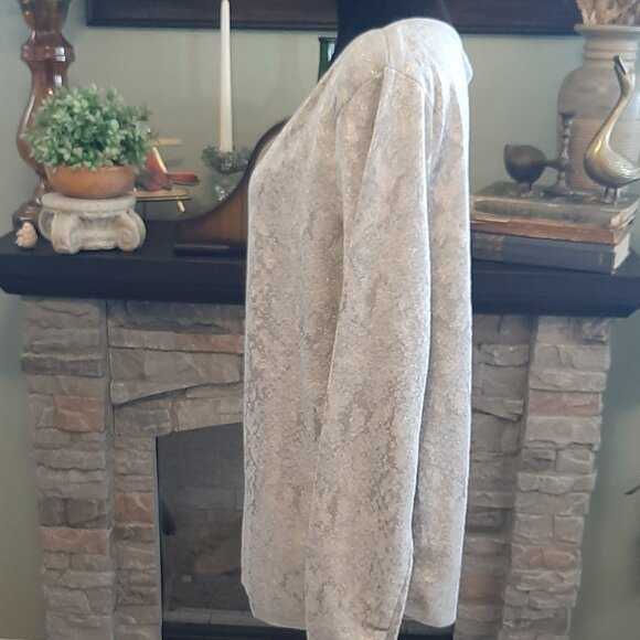 Chico's Tunic Shimmery Silver and Blue Size 3= US XL - Picture 5 of 7